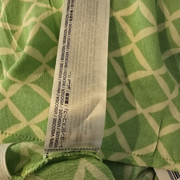 Mango Light Green Geometric Trousers Size S - Picture 7 of 7